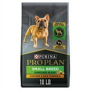 Purina Pro Plan Small Breed Dog Food with Probiotics for Dogs, Shredded Blend Chicken and Rice Formula - 18 lb. Bag